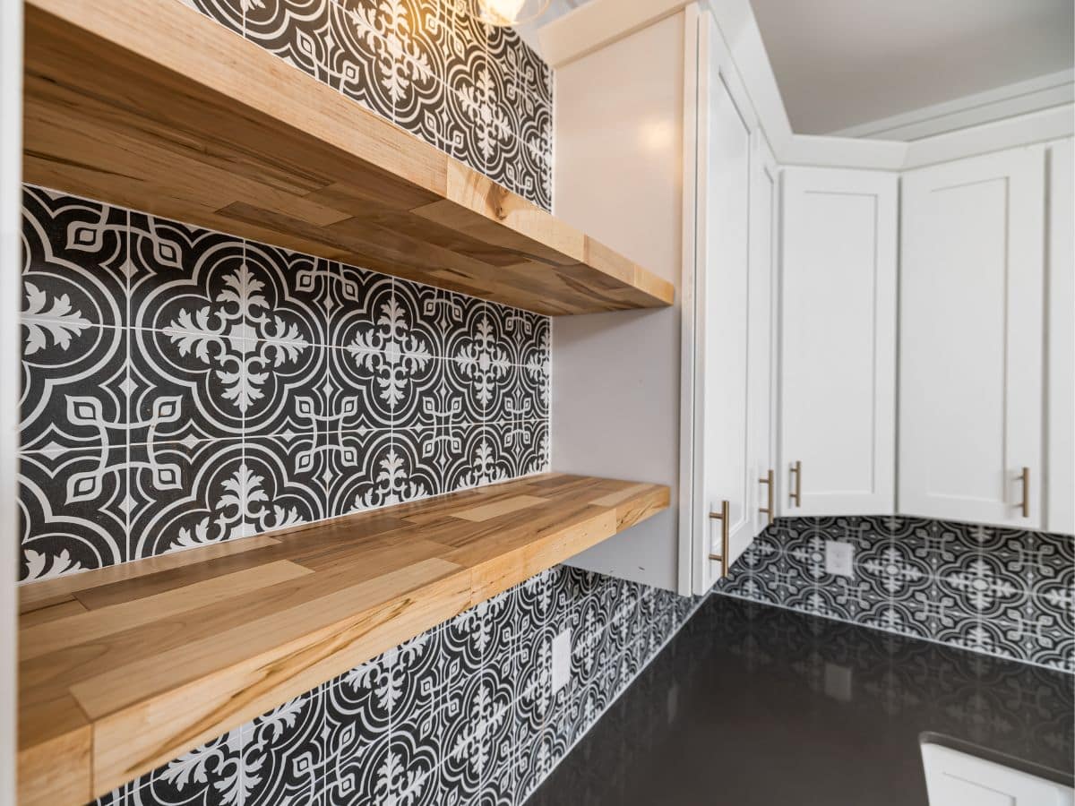 wallpaper used for a backsplash