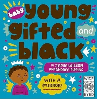 A blue book with the words young, gifted, and black on the cover.